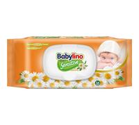 2 Confezioni (Tot. 108 Salviette) Babylino Sensitive Salviettine con Camomilla
