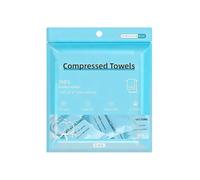 Salviette Compresse per Viso | 6 Pezzi Asciugamani Assorbenti | in Cotone Compresso | per Donna Uomo Viaggiatori Palestra Hotel Resort Campeggio Trekking Spiaggia Gite Fuori Porta