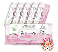 Salviette Detergenti per Cani e Gatti Sensitive Bio - 40 pezzi - 6 Confezioni