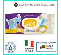 SALVIETTE DETERGENTI UMIDIFICATE PULIZIA PER BAMBINI BIMBI CAMBIO NEONATO TALCO