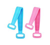 Salviette esfolianti Doccia Silicone Retro Scrubber (2 PCS) Scrubblico exfoliante exfoliante exfoliante con manico Spazzola posteriore in silicone, facile da pulire - Esfoliare per gli uomini donne As
