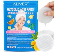 Salviette esfolianti per il viso all'acido glicolico e salicilico, per peeling e pulizia profonda, con allantoina e calendula, da donna, 40 tamponi