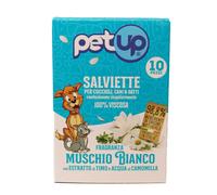 Salviette igieniche Maxi PetUp - Salviette Muschio bianco - 1 confezione da 10 pz - 1° ORDINE? scegli lo sconto BZR5 / BZR20 + 200 punti fedeltà bianco