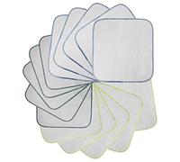 Salviette in flanella di cotone biologico - 15 pezzi 21 cm x 21 cm - Riutilizzabile come ricambio per salviettine umidificate - Piccoli panni in cotone lavabili