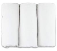 Salviette per bambini - Confezione da 3 panni in molton - 80 x 80 cm - 100% flanella di cotone bianco colorato - Made in Ökotex Standard 100 - Panno in molton unisex - per bambini o ragazze