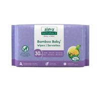 Salviette Per Bambini In Bambù Dimensione Da Viaggio 30 Ct Di Aleva Naturals