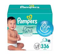 Salviette per bambini, Pampers Aqua Pure Acqua Sensibile Pannolini Salviette, Ipoallergenico & Senza profumo, 336 salviette totali