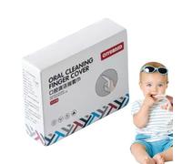 Salviette per denti e gengive per bambini, spazzolino copri dito per bambini, Salviette pulisci lingua per bambini da 10 pezzi, Salviette detergenti orali in tessuto non tessuto per bambini da 0 a 1 a