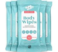 Salviette per il corpo XL Salviette da doccia per adulti per bagno, viaggi, campeggio, palestra, auto, anziani, costretti a letto, salviette usa e getta per adulti, senza risciacquo, 1 scatola, 5