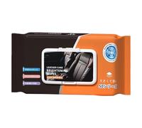 Salviette per Interni Auto 50 Pezzi - Detergente per Pelle Tutto in, Balsamo Non Grasso, Salviette per Dettagli, Rimuove Macchie di Sporco, per Protezione Console Cruscotto Sedile Camion | per Seg