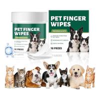 Salviette Per La Pulizia Dentistiche Per Cane E Gatto | 50-Count Spazzolini Da Denti Digitali Per Cani,Cura Di Governare Per Il Bagno Spazzolatura E Pulizia Delle Zampette - Forniture Per Il Bagno Per