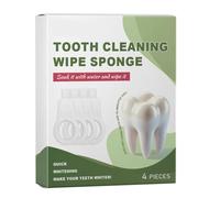 Salviette per la pulizia profonda dei denti, salviette in spugna per i denti | Salviette in spugna per la cura dei denti da 4 pezzi,Strumento di illuminazione dal design portatile per viaggi di lavoro