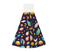 Salviette per le mani in velluto corallo con sfondo a gocce d'acqua, asciugamani da appendere per cucina, bagno, campeggio, attività all'aperto e altro ancora, strofinacci assorbenti