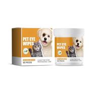 Salviette umidificate per occhi di cane per rimuovere le macchie di lacrime dai cani e pulire gli occhi dei gatti e salviette umidificate per la pulizia degli occhi 6 ml PtZ443 (arancione, 6,6 cm)