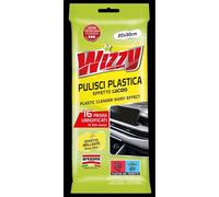 Salviette umidificate Wizzy pulisci plastica effetto lucido per auto 16 pz