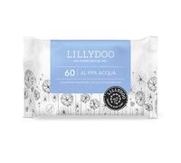 Salviettine al 99% acqua LILLYDOO, 60 pz, delicate come acqua e cotone | Tessuto 100% senza plastica, zero profumi: la scelta più delicata per la pulizia quotidiana di neonati e bambini.