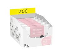 Salviettine con prebiotici LILLYDOO, 300 unità (5 x 60), 0% profumi e 100% tessuto senza plastica