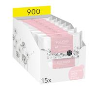 Salviettine con prebiotici LILLYDOO, 900 unità (15 x 60), 0% profumi e 100% tessuto senza plastica