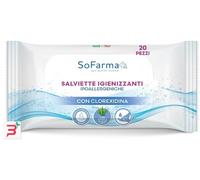 SALVIETTINE IGIENIZZANTI POCKET CLOREXIDINA 20 PEZZI SOFARMAPIU'