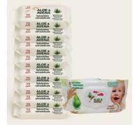 Salviettine per Neonati Bambini ALOE E AVENA detergenti Umidificate 10/20 Pacchi