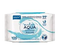 Salviettine per WC Natur Aqua 100 unità