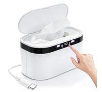 Salviettine umidificate per neonati, con luce notturna, 4 controlli della temperatura, alimentazione USB, grande capacità, dispenser portatile per salviettine umidificate, display della temperatura