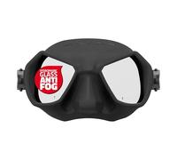 SALVIMAR Hathor Anti Fog, Maschera Adulto in Silicone con Lenti Anti Appannamento, per pesca subacquea, snorkeling e immersione, Nero