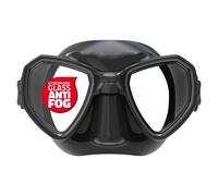 Salvimar, Morpheus Mid Anti Fog, maschera in silicone ragazzo/ragazza, per snorkeling o pesca subacquea, Nero