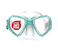 Salvimar, Morpheus Mid Anti Fog, maschera in silicone ragazzo/ragazza, per snorkeling o pesca subacquea, Trasparente-Acquamarina