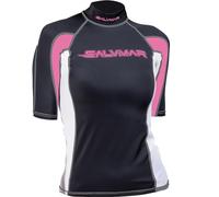 Salvimar Oasi Rash Guard Short SL Woman, Maglia Elastica Protettiva Donna Manica Corta, in tessuto, con protezione UV (UPF) +50, tg. S
