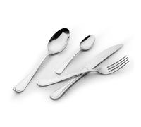 Salvinelli, Set di Posate in Acciaio Inox 18/10, Linea Queen Set Posate per 6 Persone, Pezzi: 6 forchette, 6 Cucchiai, 6 Coltelli, 6 Cucchiaini, Set 24 Posate Tavola, Made in Italy