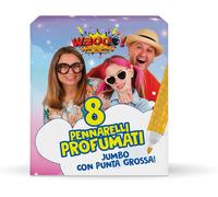 SALVO E GIORGIA - Pennarelli Profumati a Punta Grossa JUMBO per Bambini - 8 Colo