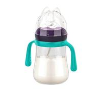 Salyeeluly Biberon per il latte, biberon per bambini che allattano al seno - Biberon da 240 ml con tettarella in silicone,Biberon per allattamento con manici, biberon portatile per e ragazze