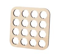 Salyeeluly Coperchio per birra in tappo a corona | vassoio quadrato in sughero e display, 16 scomparti in legno, per uomini, soggiorno, camera da letto