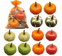 Salyeeluly Zucche Decorative,Zucche Finto Decorativo - Ornamento Festivo 12 Pezzi Decor Per Tavolo Delle Feste Casa Festa Scrivania