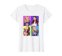 Sam And Cat Multiple Colorful Character Panels Maglietta, Donna, Bianco, S