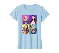 Sam And Cat Multiple Colorful Character Panels Maglietta, Donna, Celeste, S