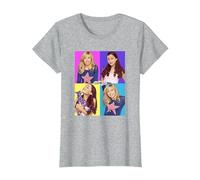 Sam And Cat Multiple Colorful Character Panels Maglietta, Donna, Grigio Melange, S
