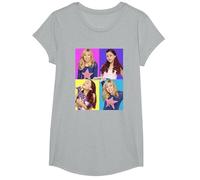 Sam And Cat Multiple Colorful Character Panels Maglietta, Ragazze, Grigio Melange, S