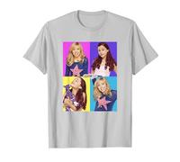Sam And Cat Multiple Colorful Character Panels Maglietta, Uomo, Argento, S