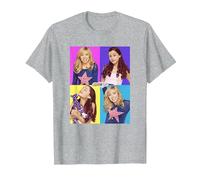 Sam And Cat Multiple Colorful Character Panels Maglietta, Uomo, Grigio Melange, S