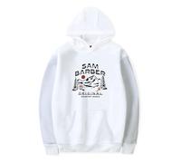 Sam Barber Merch Original Country Hoodie Uomo Hip Hop Stampa Pullover Felpe Con Cappuccio, bianco, XXS