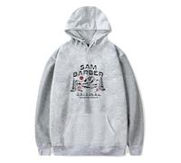 Sam Barber Merch Original Country Hoodie Uomo Hip Hop Stampa Pullover Felpe Con Cappuccio, Grigio, XXL