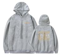 Sam Barber Merch Southwestern Country Felpa con cappuccio da uomo con stampa hip hop, Grigio, XS