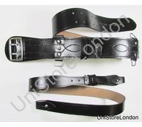 Sam Browne Cintura + Tracolla, pelle Nera Cromo Accessorio R144