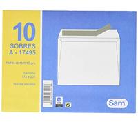 Sam - Confezione di 10 buste bianche a.17495 striscia silicone