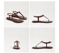 Sam Edelman Gigi Acero pelle Marrone Cinturino Alla Caviglia Sandali Donna USA