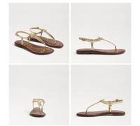 Sam Edelman Gigi Ambergold Pelle Cinturino Alla Caviglia Sandali Donna USA Sizes