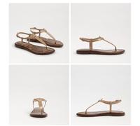 Sam Edelman Gigi Mandorla pelle Lucida Thong Sandalo Donna USA Taglie 6-10 / Nib