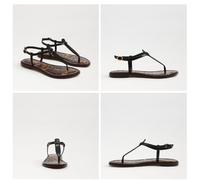 Sam Edelman Gigi Nero Pelle Caviglia Cinturino Sandali Donna USA Taglie 6-10 /
